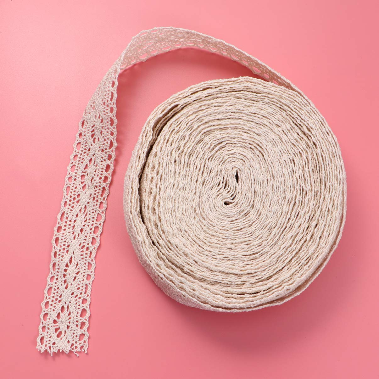 EXCEART 3piezas Cinta De Encaje De Algodón Ancha Para Manualidades y Ropa Adorno Decorativo Para Accesorios De Metros Para Faldas y Decoración De