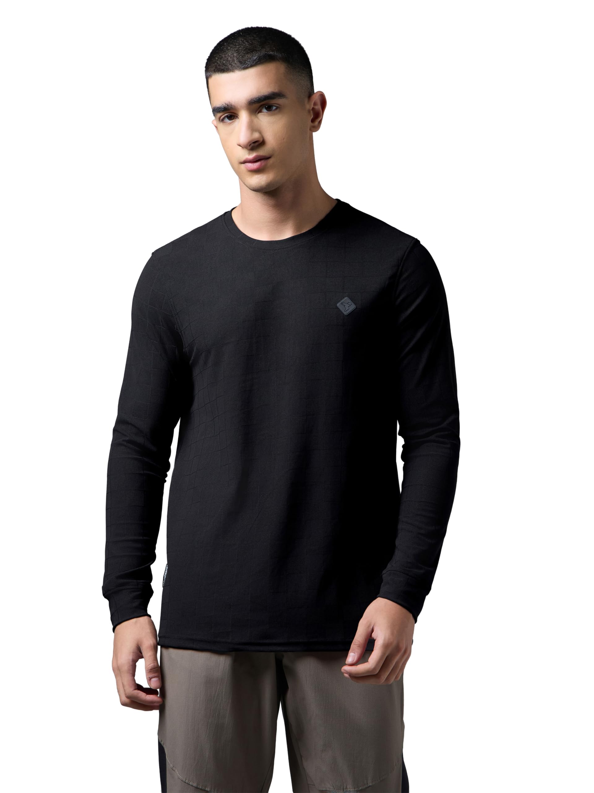 TECHNOSPORT Men Solid Slim Fit Full Sleeve Sports T-Shirt with MATPIQ | Full Sleeve Active T-Shirt for Gym, Running, Casual Wear & Outdoor Sports-image-5