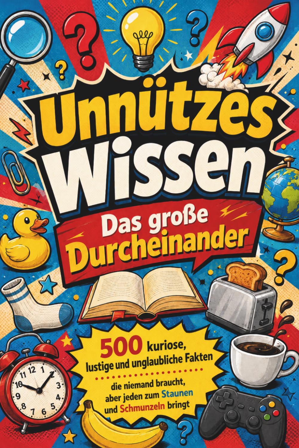 Unnützes Wissen – Das große Durcheinander: 500 kuriose, lustige und unglaubliche Fakten, die niemand braucht, aber jeden zum Staunen und Schmunzeln ... Mischung Kuriositäten aus allen Bereichen