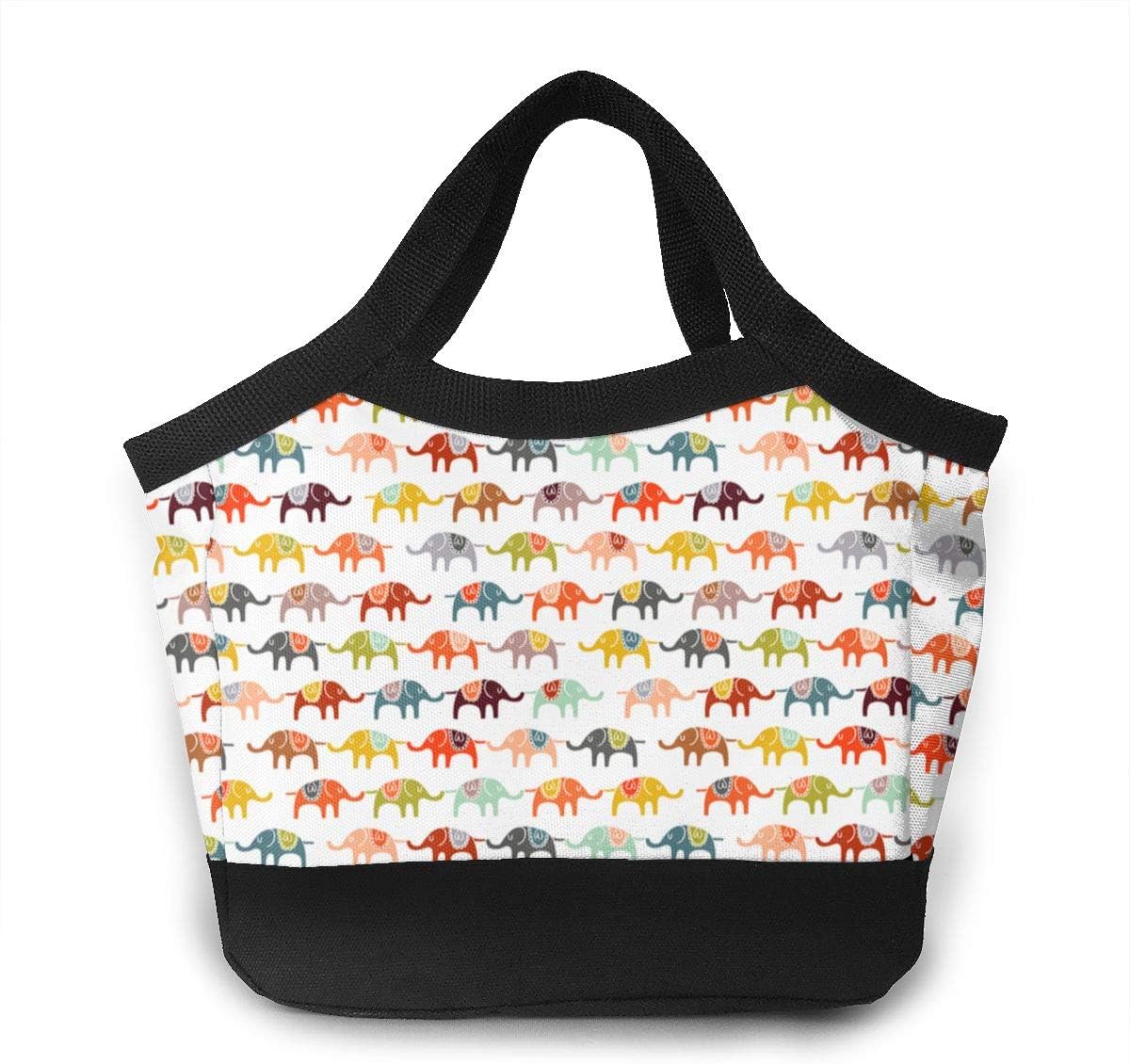 Lunch Bag - Cartoon Elephant Food Container Organizer for Office School Work, Women Men Kids Girls Boys Lunch Holder Totebag Reusable Leakproof Grocery Container