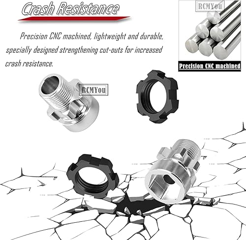 Miniatura 9 de Parte de mejoras de llave hexagonal de rueda de 0.472 in y 0.669 in para 110 Slash Rustler Stampede Bandit 4wd 2wd, adaptadores de cubo hexagonal de
