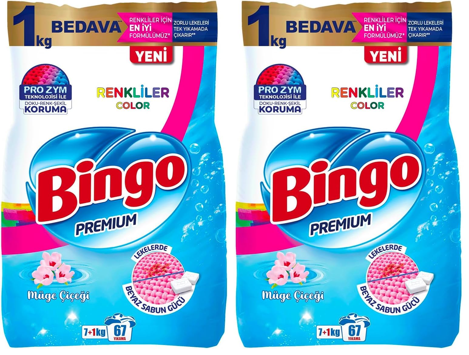 Bingo Konsantre 7+1 Kilogram Premium Renkli (2 paketi)