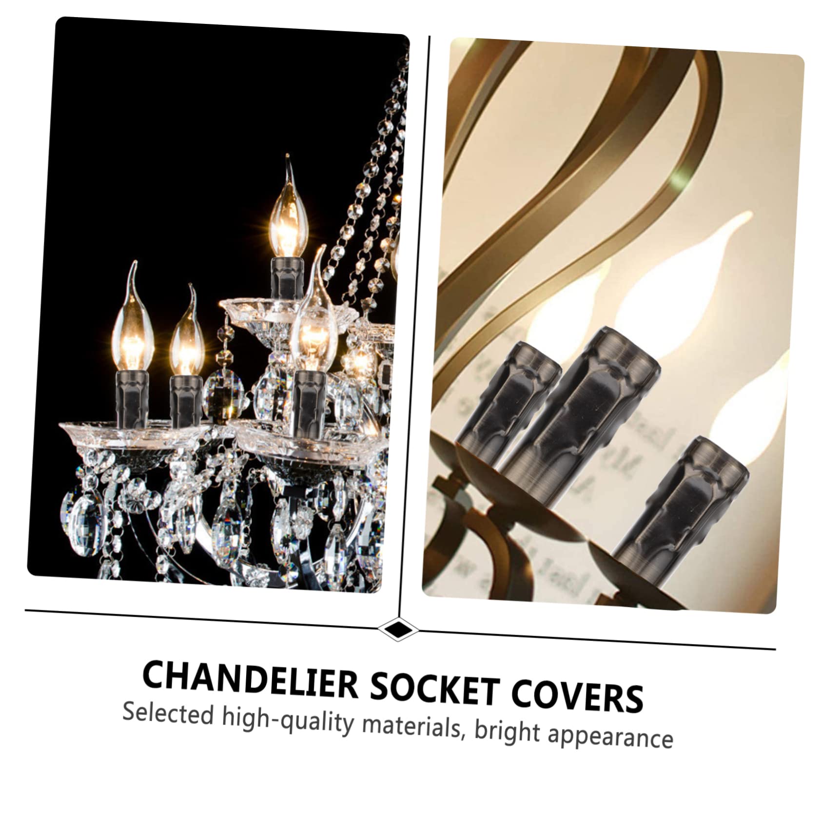 DOITOOL Lot De 3 Cache-douille De Lustre E14 Douille Décorative Tube Pour Douille De Bougie 6 Pièces X 3