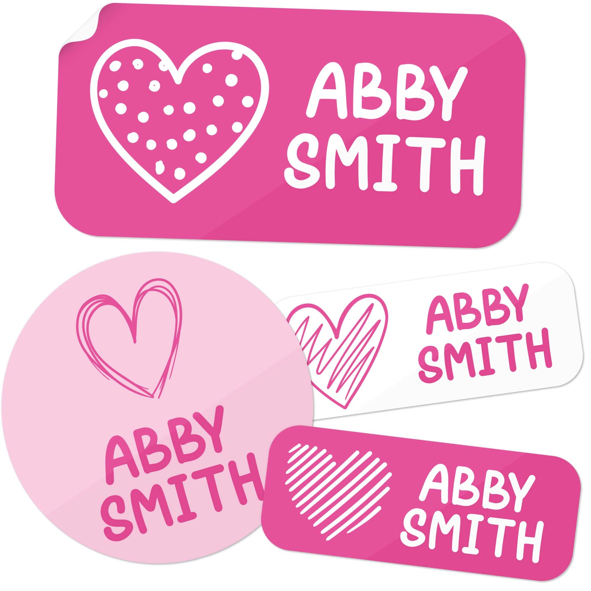 Personalized Daycare Name Labels for Kids, (130 Pack) Waterproof Custom Name Stickers for Clothing Tags, Lunch Boxes and School Supplies, Made in USA