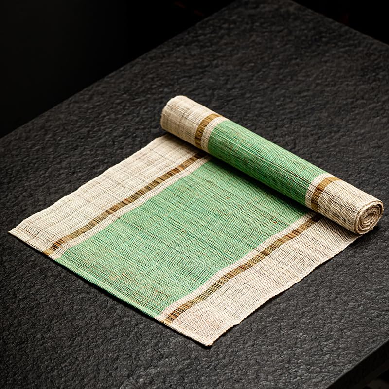 Chemin de table en lin 30x230 cm lavable et antidérapant pour cuisine