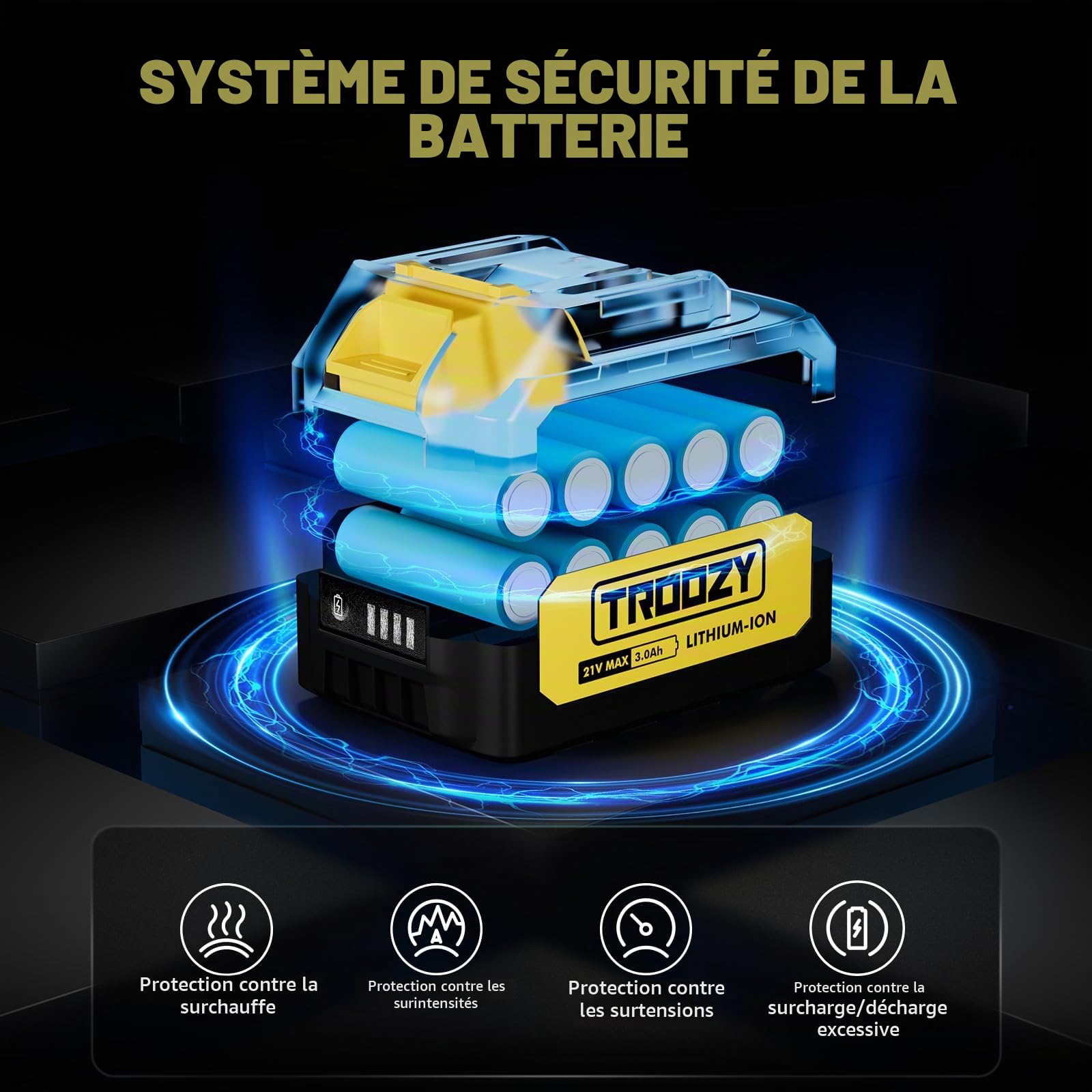 Mini Tronconneuse a Batterie Brushless, Tronçonneuse sur Batterie 6000mAh Jusqu'à 200min, Tronçonneuses (21V/6 Pouces) avec 2 Batteries 3000mAh, Petite Elagueuse Electrique, Coupe Branche