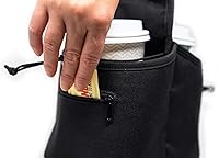 Vista 8 de Organizador de bebidas portátil para bebidas y portavasos de café reutilizable, bolsa plegable de 2 tazas con bolsillos organizadores, asegura