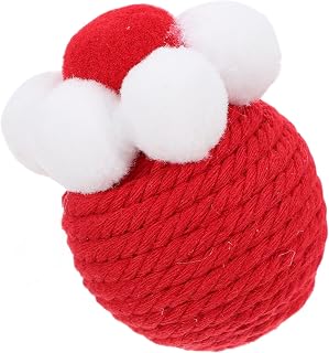 TOYANDONA de Sisal para Gatos con Juguete Interactivo para Gatos y Gatitos Tejidas de Sisal para Mascotas Interiores Color Rojo