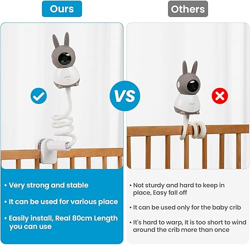 Miniatura 2 de ieGeek Soporte de montaje para monitor de bebé 1T456T Soporte para cámara de bebé Soporte fuerte para cámara con un tornillo de 14 pulgadas