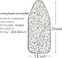 Vista 6 de Funda para tabla de planchar pequeña resistente a quemaduras, cubierta de planchado de mesa con acolchado reflectante del calor, almohadilla