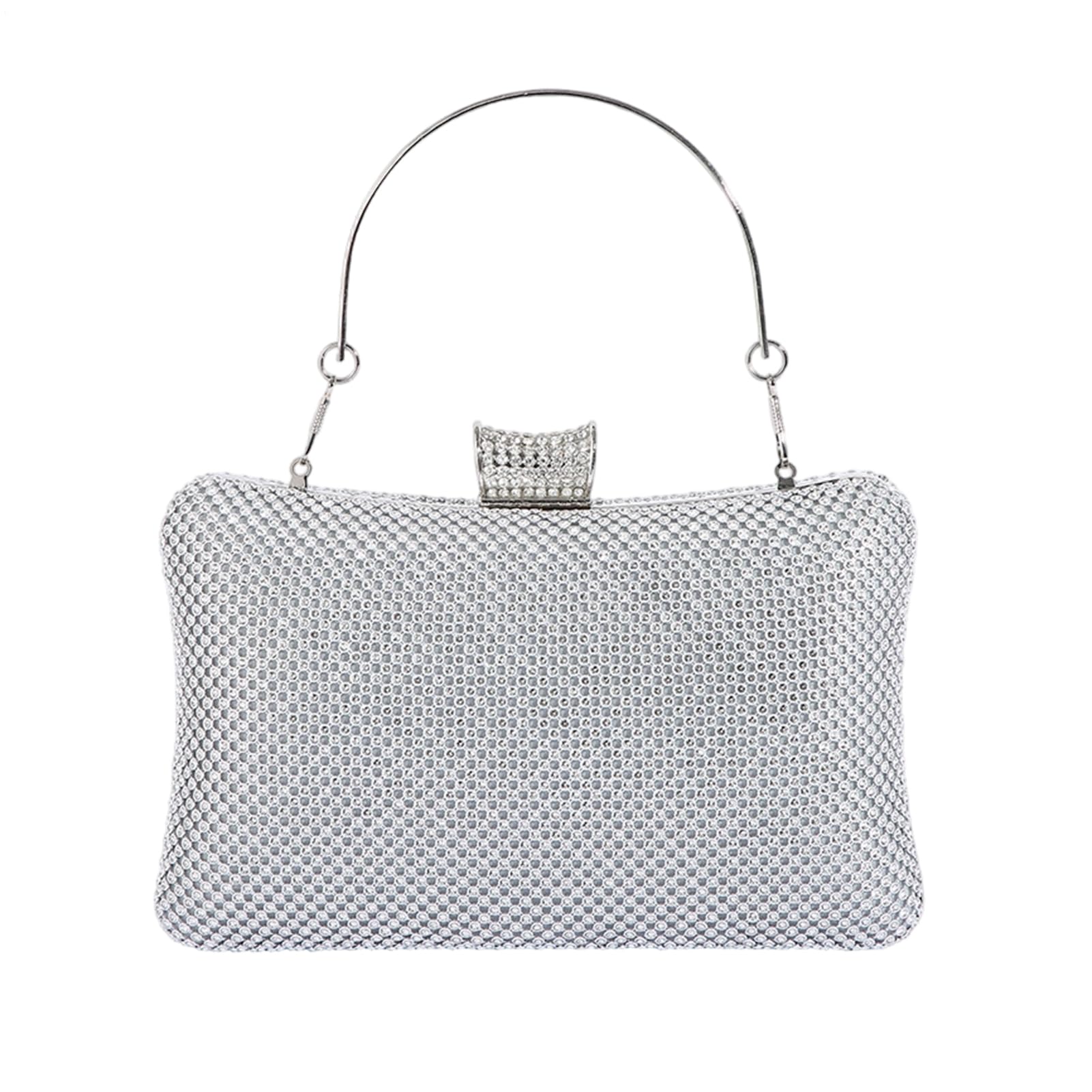 Generisch Portafoglio da donna con strass, pochette glitterata, borsa da sera con catena e maniglia per il trasporto, per matrimoni, eventi, banchetti, cerimonie, appuntamenti