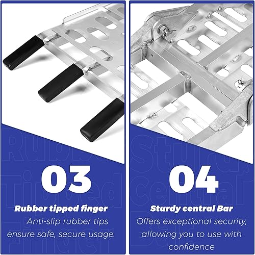 Miniatura 5 de Rampas ATV para camionetas de 1500 libras de capacidad, rampa de carga de aluminio MAXIVMAN de 7.5 pies para camionetas, rampa de camión para ATV,