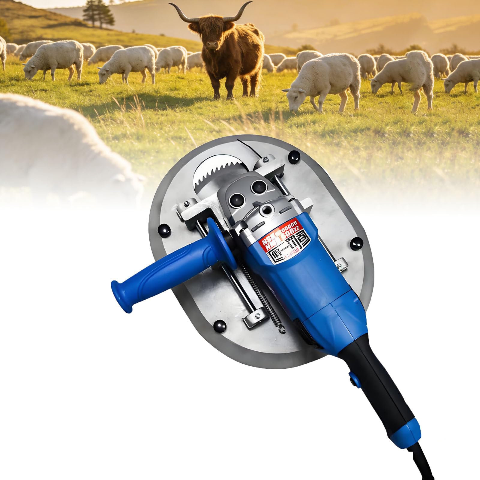 XNZJHPP Electric Dehorning Saw Adult Cattle,1700W Horn Cutting Machine,Complete Cattle Dehorner Set for Calves,Goats,Sheep Blue,High speed painless horn,High speed hacksaw blade (Blue)