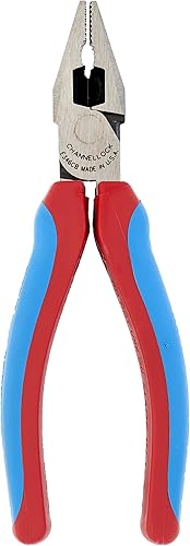 Channellock Alicates combinados E346CB Serie E de 6 pulgadas con junta XLT y empuñaduras azul código