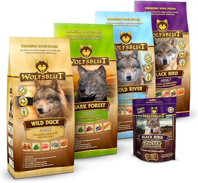 Wolfsblut - Mixpaket Trockenfutter groß - 4 x 2 kg & 225 g Cracker - Getreidefreies Hundefutter product image