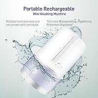 Vista 4 de Portable Mini Washing Machine Compact Deep Cleans Underwear, Baby Clothes, Small Laundry Lightweight for Apartment, Dorm, Hotel, Travel &