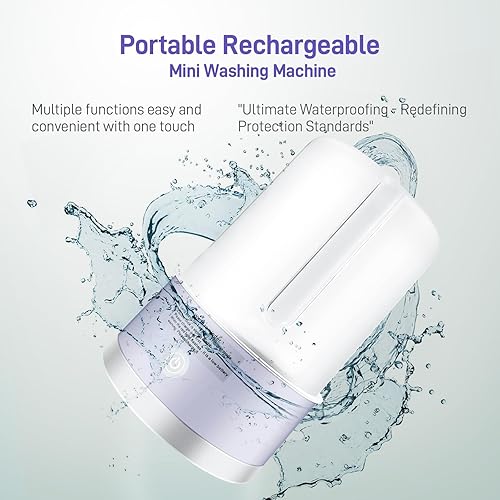 Miniatura 4 de Mini lavadora portátil  Compacta limpia profundamente ropa interior, ropa de bebé, ropa pequeña  Ligero para apartamento, dormitorio, hotel, viajes