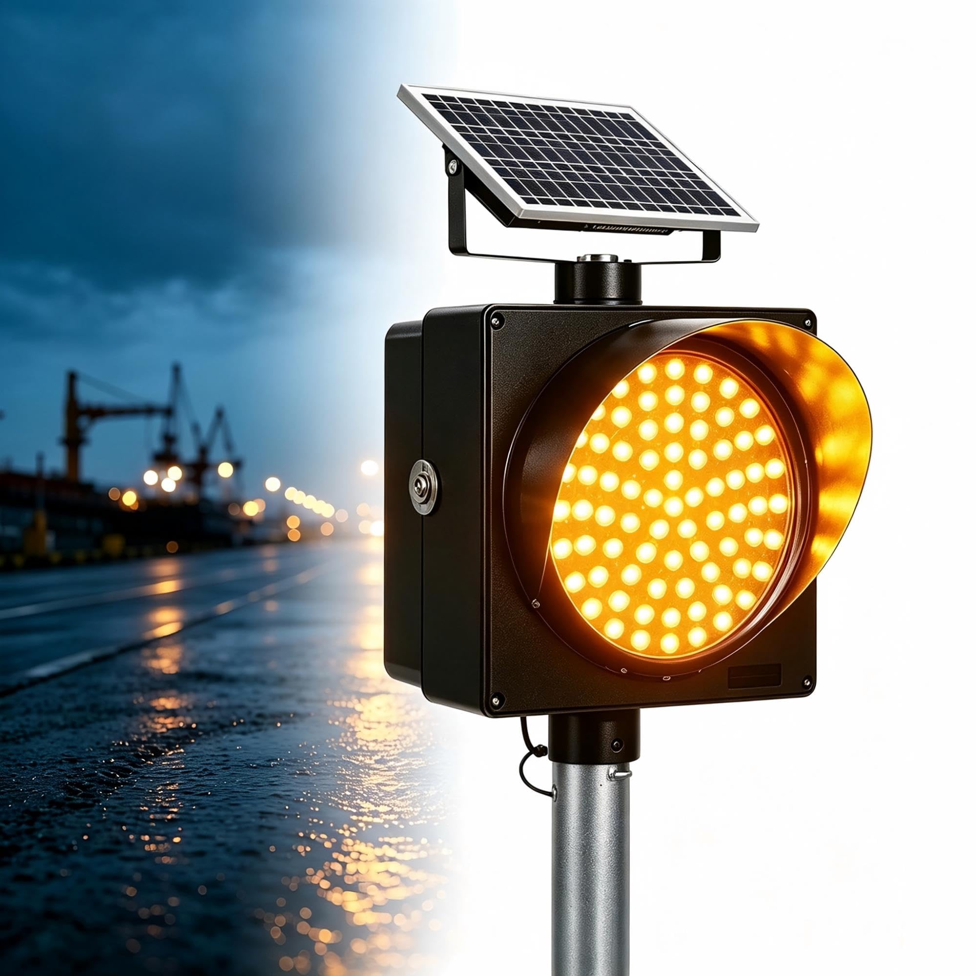 Baliza De Tráfico Solar LED, Luz Intermitente De 12in/16in