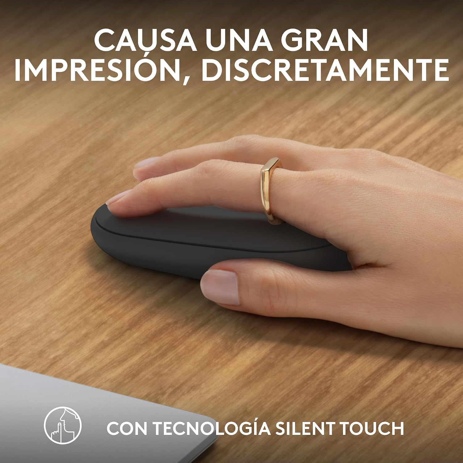 Logitech Pebble Mouse 2 M350s, estilizado ratón inalámbrico Bluetooth, Ligero, Personalizable, clics discretos, Easy-Switch, Windows, macOS, iPadOS, Android, ChromeOS – Grafito 7