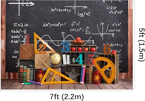 Miniatura 2 de Kate Telones de fondo de bienvenida a la escuela para fotografía, pizarra, papelería, libros, fotografía, fondo, filmación en línea, soporte de