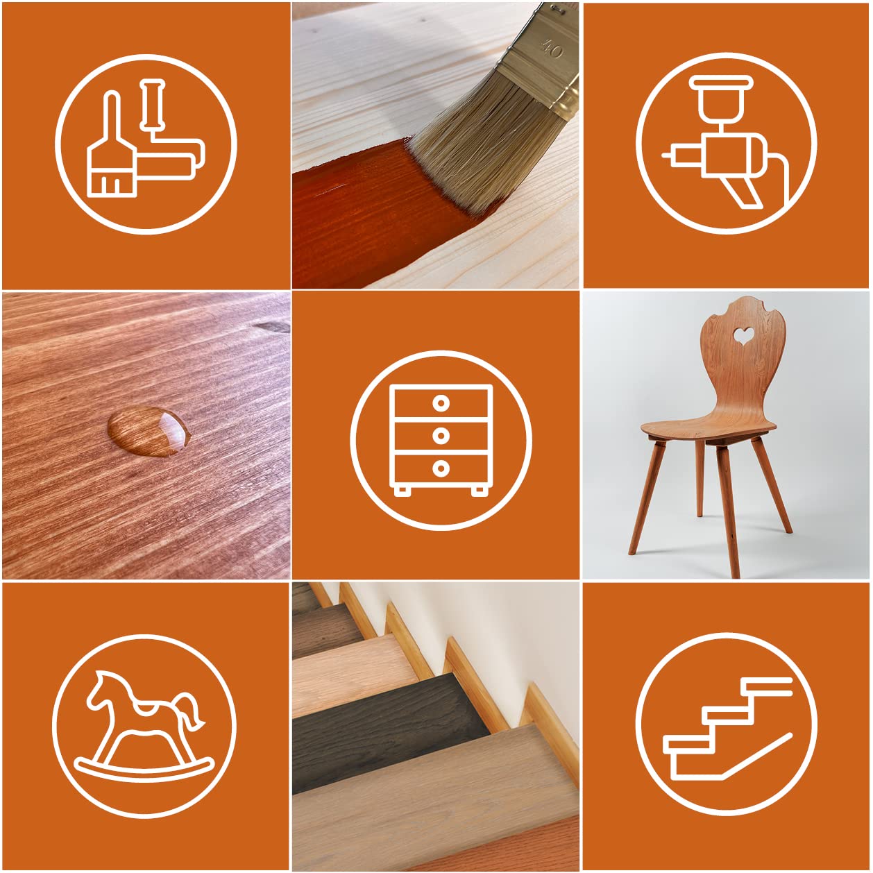 OLI-NATURA Colour Hartwachsöl - 1L, Light White - farbiges Holzöl für Möbel, Treppen, Tische, Türen & mehr - Einfache Anwendung ohne Grundierung