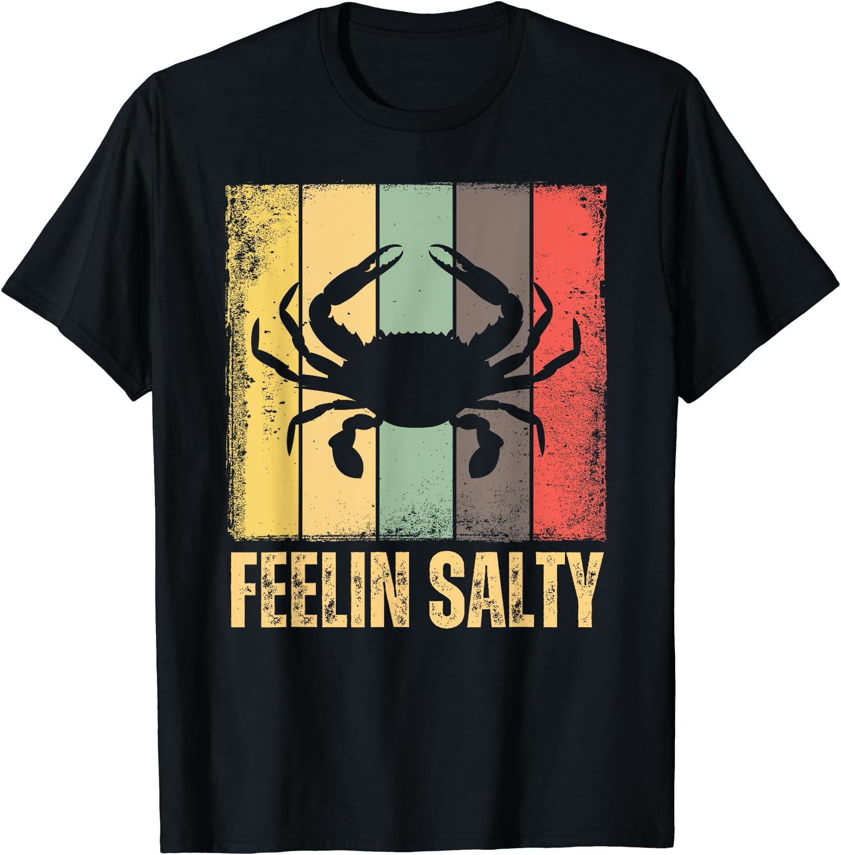 Feelin Salty Maryland Crab Retro Vintage T-Shirt
