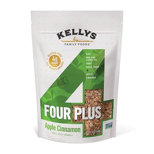 Miniatura 9 de Kellys Four Plus Granola Cereal Granola saludable de arce miel para yogur Snacks hechos a mano para el desayuno – 12 onzas