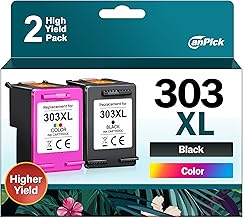 CanPick 303 XL Druckerpatronen Multipack Ersatz für HP 303 Druckerpatronen Schwarz und Farbe für HP 303XL für HP Envy Photo 6230 Patronen 7830 6232 6220 7134 6234 Tango X