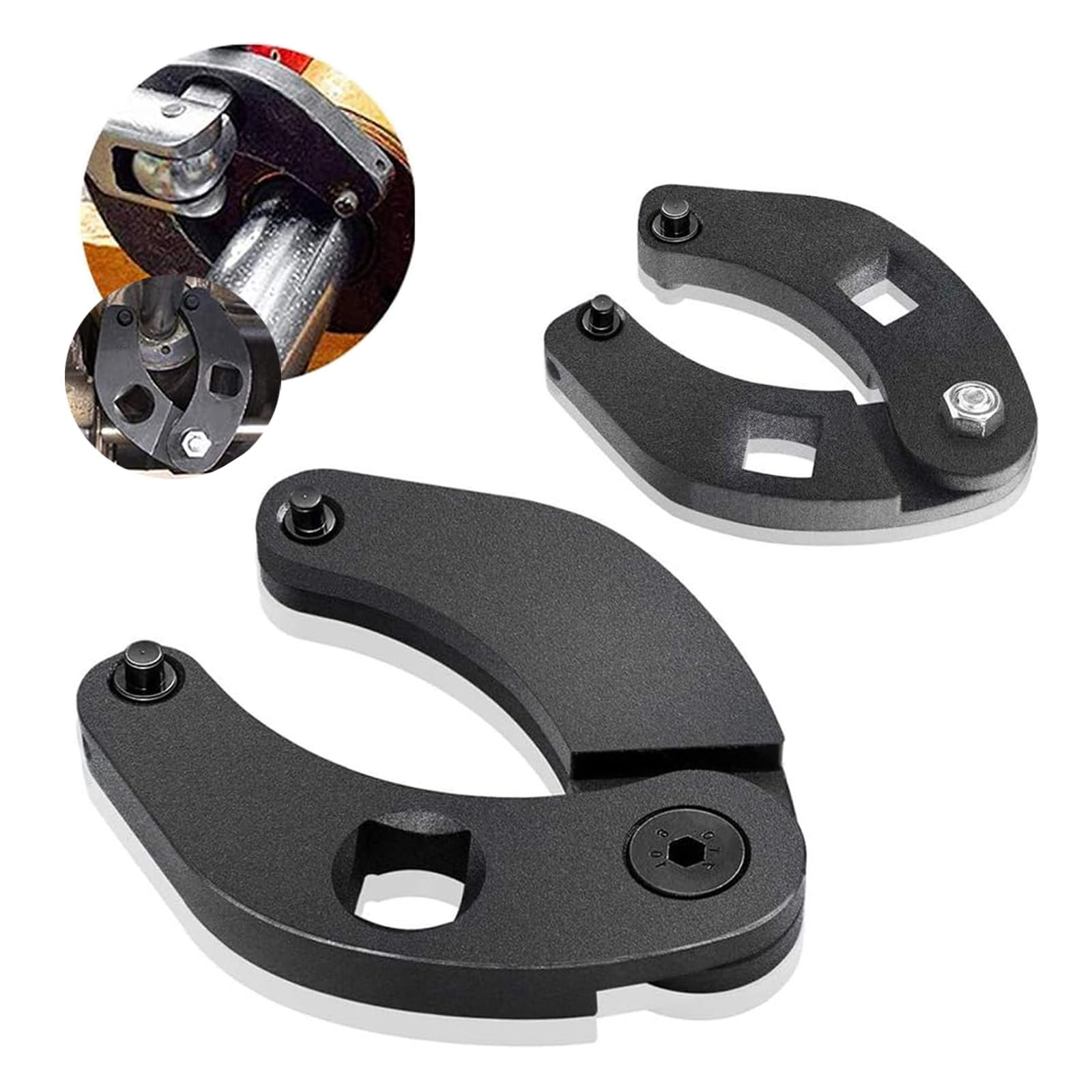 Clé à douille réglable en 2 parties, grandes et petites, grandes et petites, clé à vis réglable, convient pour les cylindres hydrauliques, les automobiles