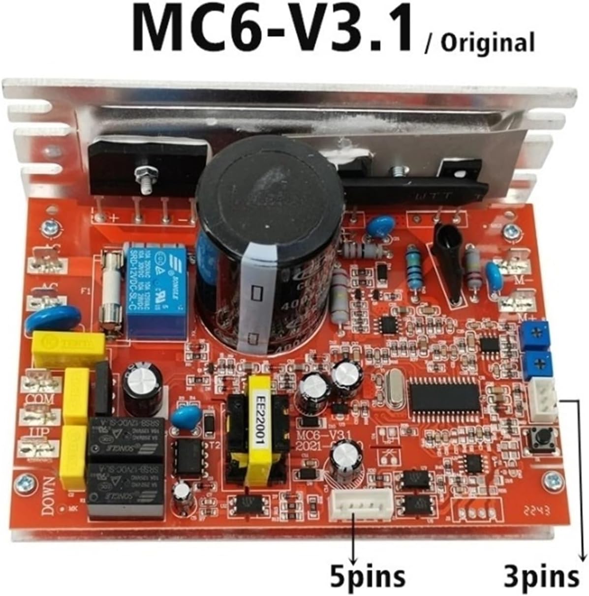 MC6-V3.1 Treadmill Motor Controller MC6 V3.1 MC6V3.1 Treadmill Circuit Board Control Board Power Supply Board Drive(110-125 vdc,Red Board)