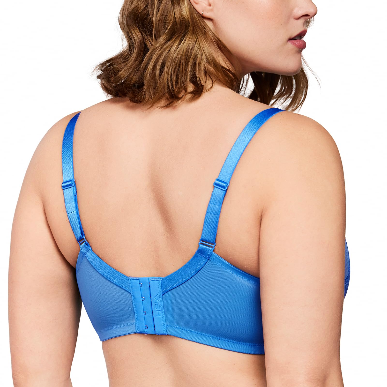 HSIA Minimizer Bra for Women - Plus Size Mermaid Scales Lace Bra Full Coverage for Heavy Breast