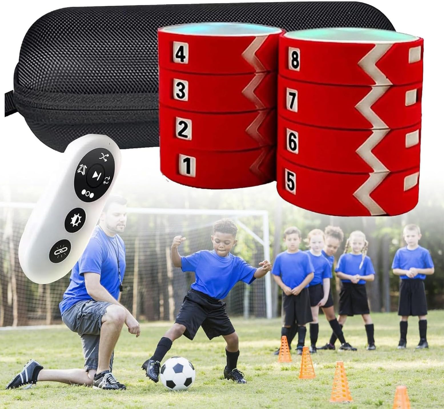 Reaction Training Light Kits Speed Agility Response Equipment Children Physical Fitness Training Lamp Boxing for Home Gym(6)