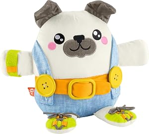 Fisher-Price Preschool Toy FP Pets Learn-to-Dress Pup Plush with Fine Motor Activities for Kids Ages 2+ Years