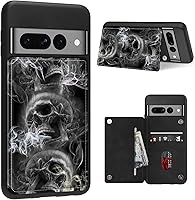 Vista 10 de Funda para Google Pixel 7 Pro con ranura para tarjetero, funda de piel sintética, doble cierre magnético y cubierta duradera de TPU a prueba