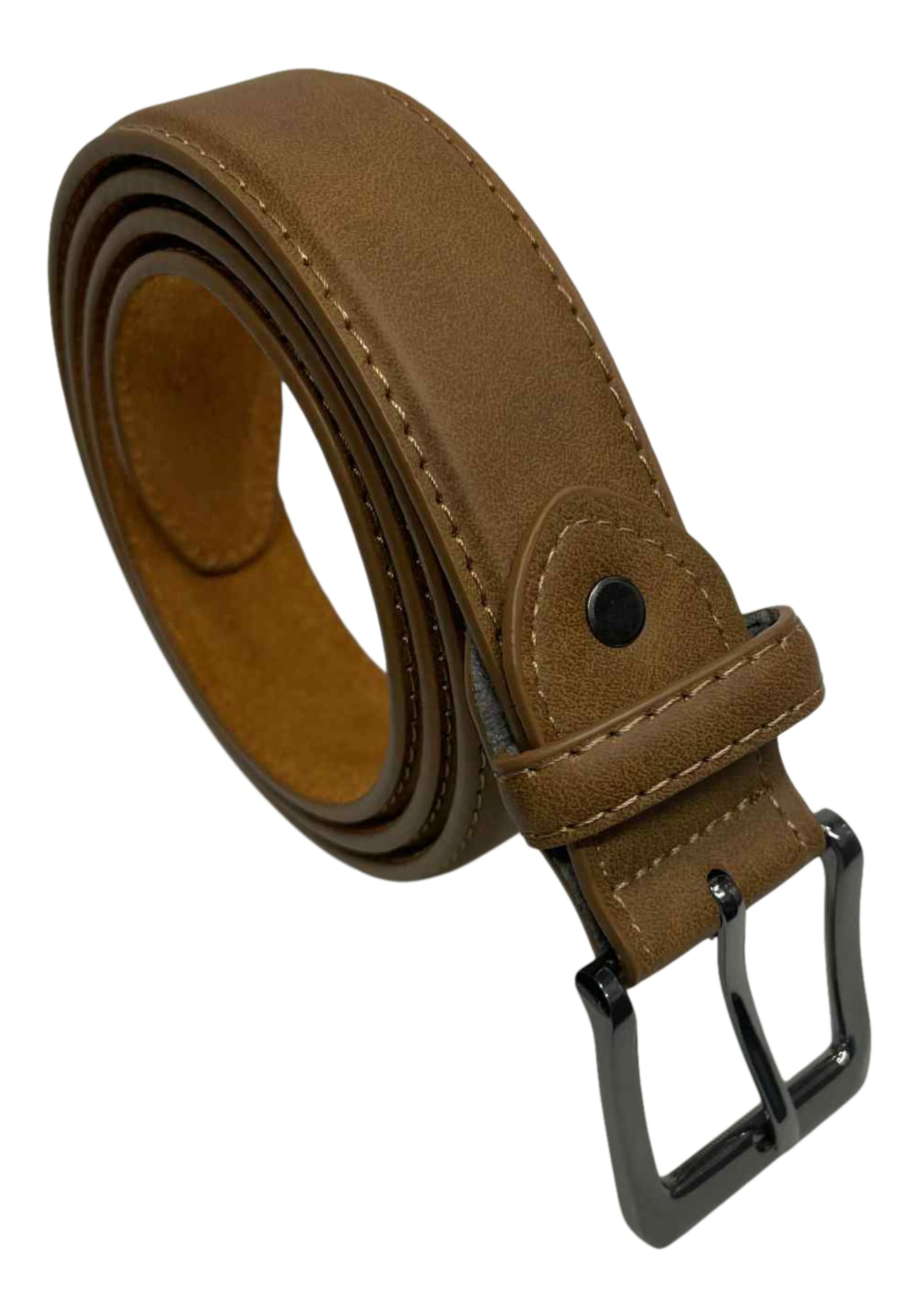 Sobo Leather Men's Tan Leather Belts, Choice Of Colour, Up To 60'' Waist, Smart Work Belt, Trouser Belts (, M - 32-34" Waist)