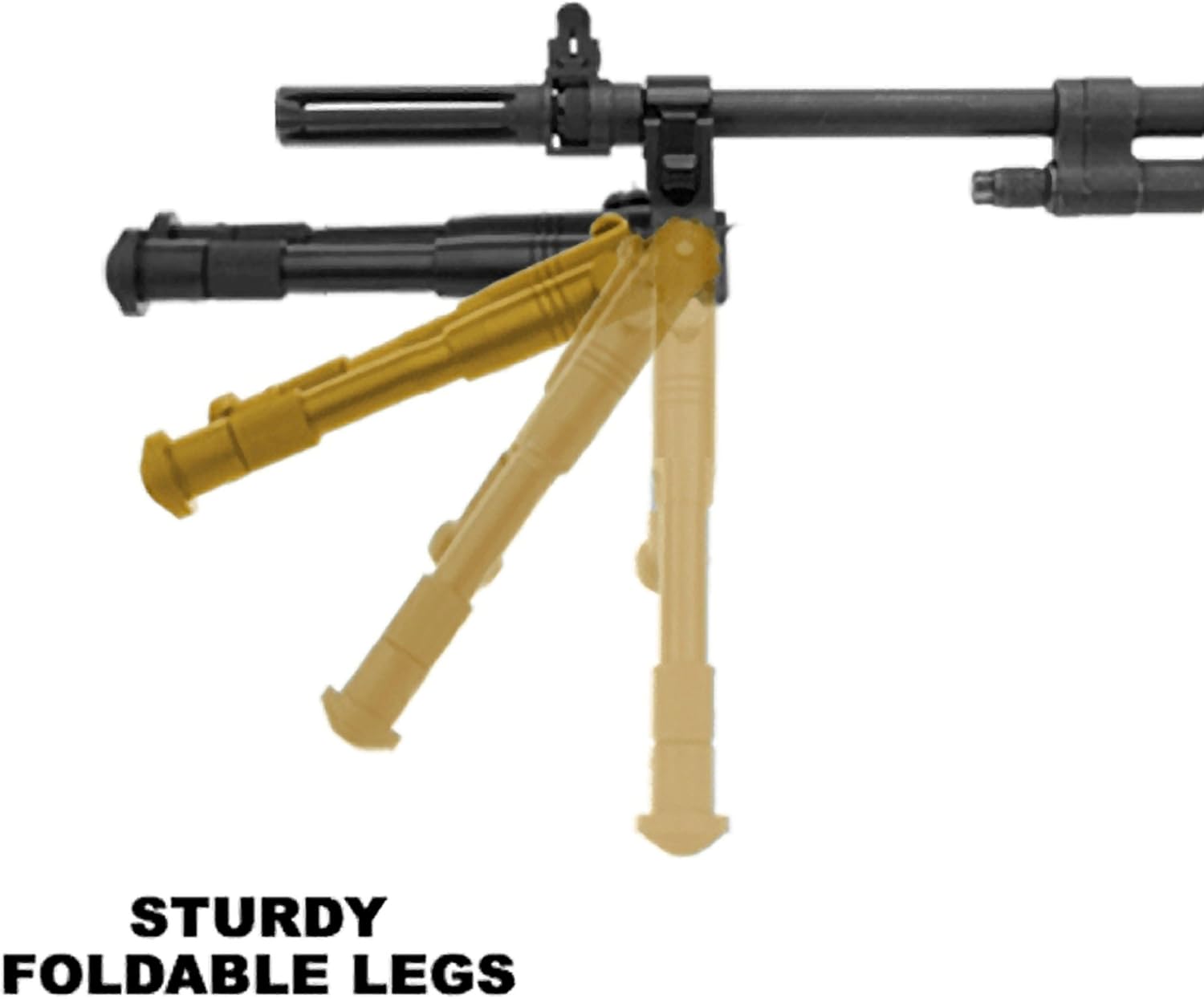 UTG New Gen Reinforced Clamp-on Bipod, Cent Ht 6.2"-6.7"