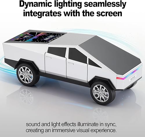 Miniatura 3 de Futuristic Truck Model Bluetooth Replica Speaker with LED Display Screen  Considerate Gift for Car Design Fans & Audio Users, TWS Stereo, FM, USBTF