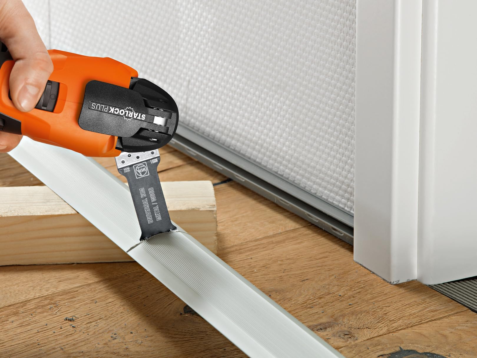 FEIN E-Cut Combo Starlock Wood & Metal, Alojamiento SL,Set con 3 hojas de sierra de recambio E-Cut para trabajos de aserrado en madera y metal.