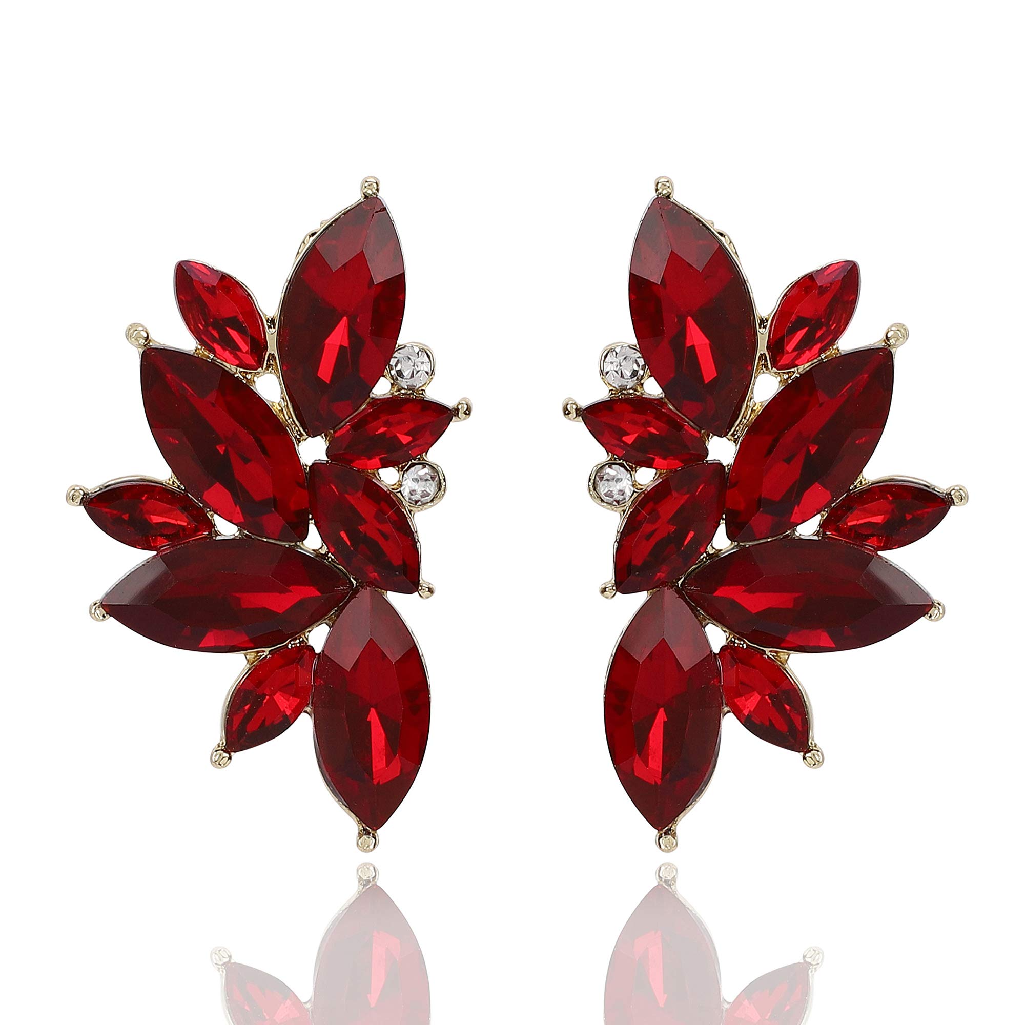 Shining Diva Fashion Latest Stylish Traditional Crystal Stud Earrings for Women (Red) (11097er) (B085Y4HHS4) Amazon Price History, Amazon Price Tracker