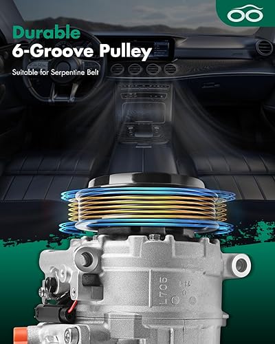 Miniatura 5 de SCITOO Compresor de CA apto para Mercedes-Benz C230 2.3L 2002, compresor de aire acondicionado para Mercedes-Benz CL500 5.0L 2001 2006 CO 11245C