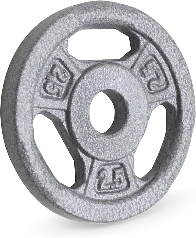 Marcy Classic 1" Cast Iron Standard Grip Plates for Strength Training and Weightlifting
