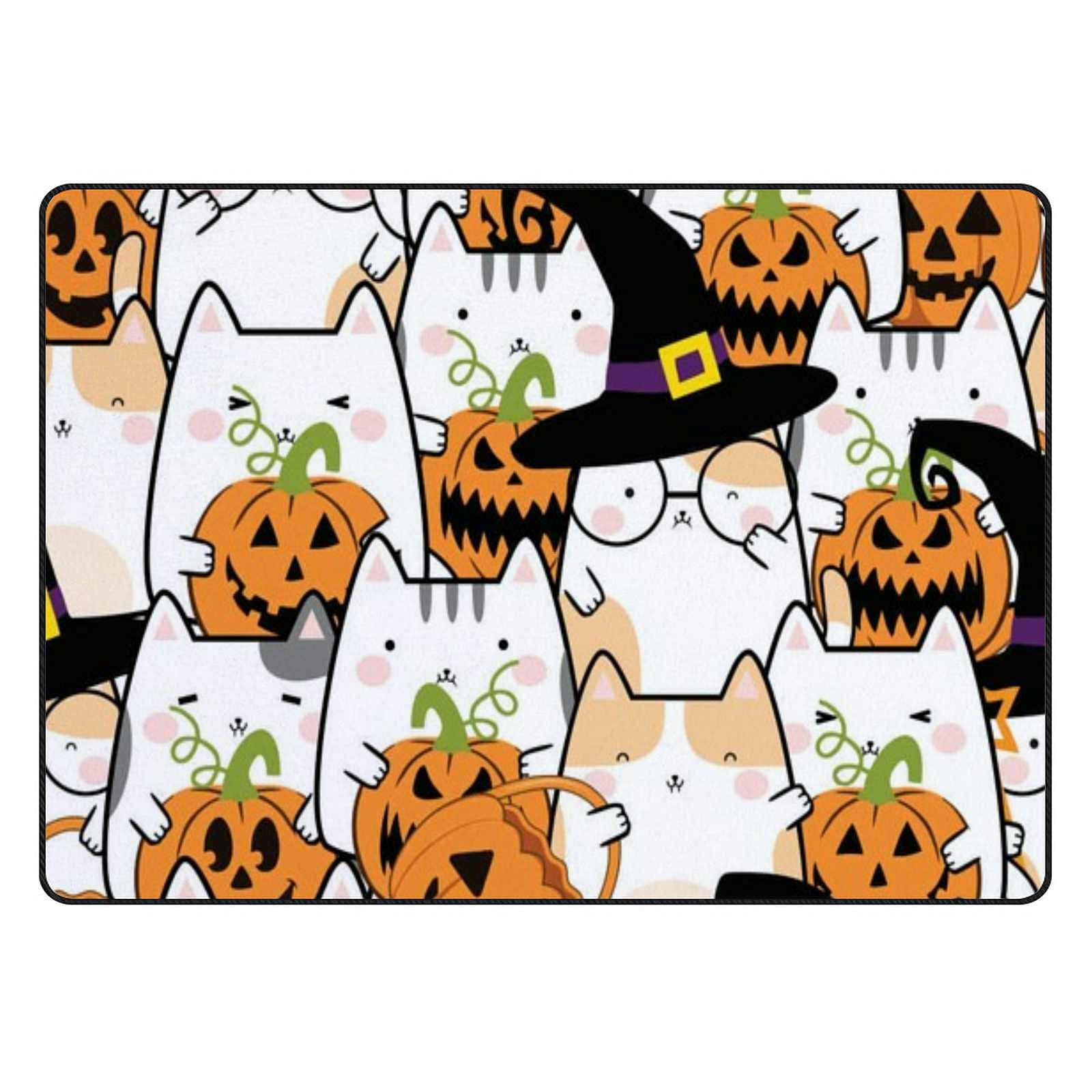 Tapis velours corail doux pour protéger les enfants par terre à Halloween