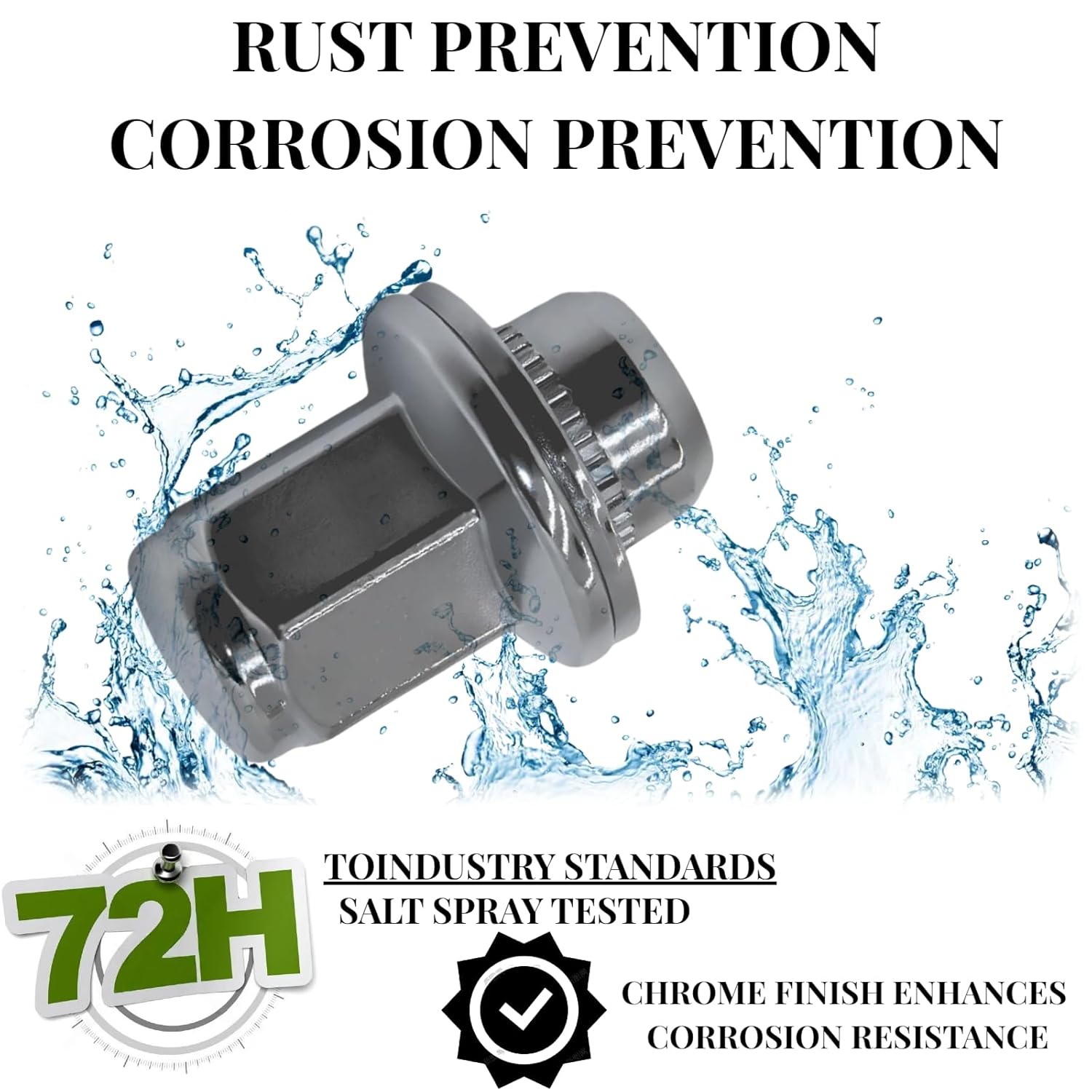 5-Piece Set M14-1.50 Wheel Lug Nuts Wheel Hub Stud for Toyota Tundra 2007-2021 Sequoia 2008-2021 Land Cruiser Lexus LX470 LX570 Front/Rear Wheel Replacement Parts: Nut 90942-01103, Stud 90942-02077