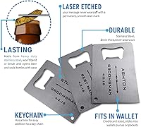 Vista 2 de Lazer Designs Abridor de tarjetas de crédito personalizado para invitados Flechas sólidas 100 pedazos