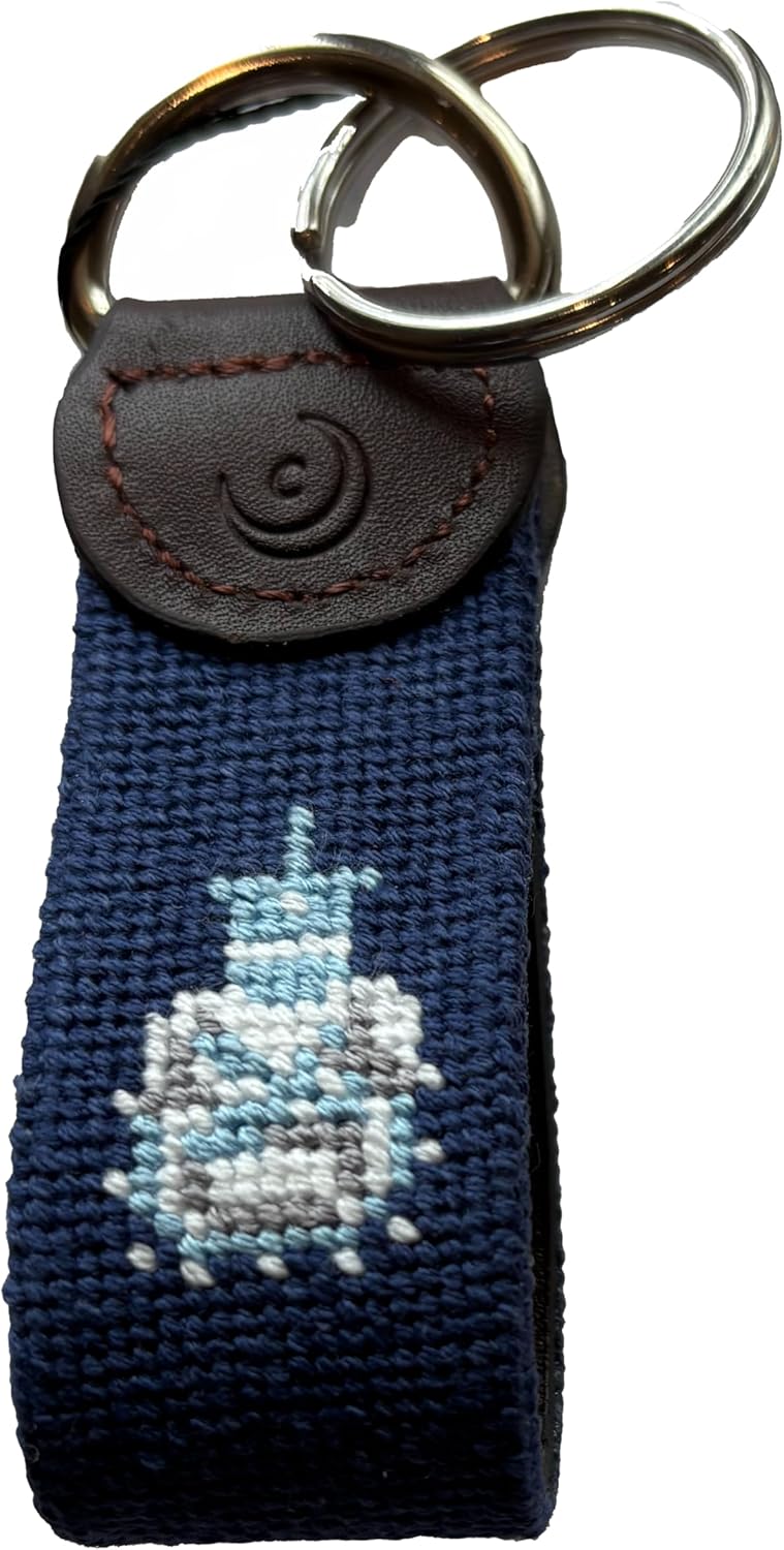 Charleston Belt Citadel Hand-stitched Needlepoint Key Fobs Genuine Leather Logo Spike Big Red Class Ring Officially Licensed