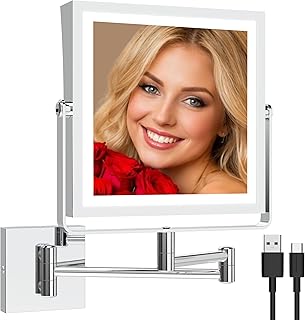 Ruacq Espejo de maquillaje recargable para mo...