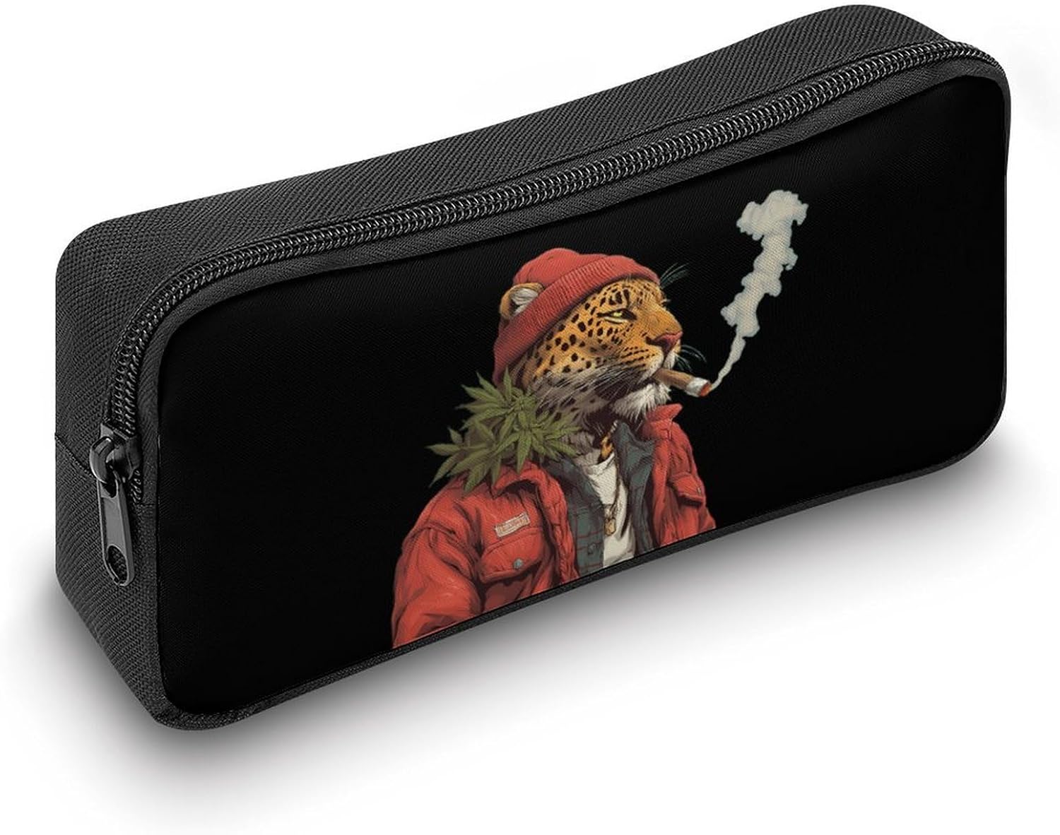 Leopard And Weed Travel Makeup Bag Large Pen Case Cosmetics image 2