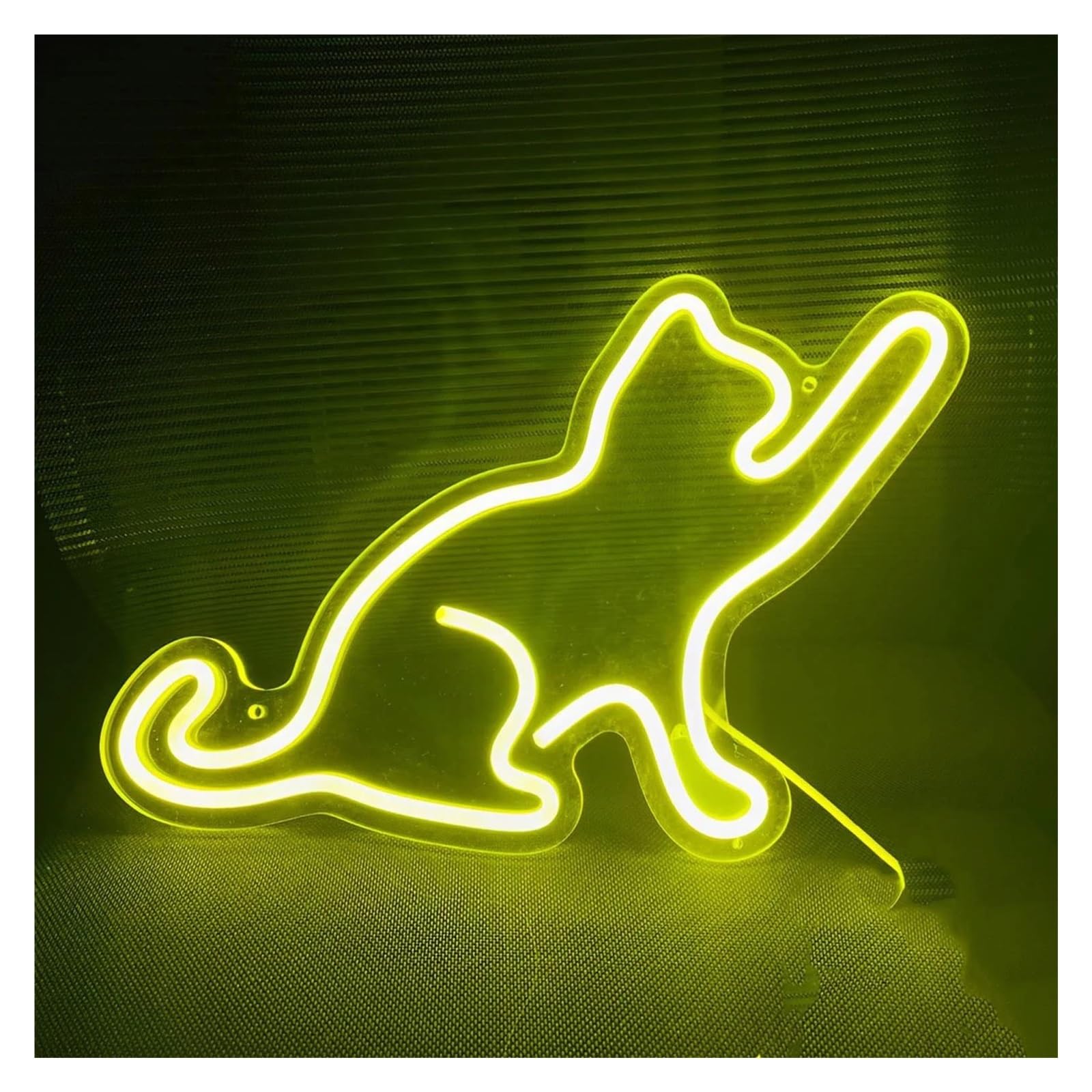 néon signe Néon Chat, Alimenté Par USB, Intensité Variable, Fat Cat Cafe, Salle De Jeux, Décoration Murale De Fête 38x26cm