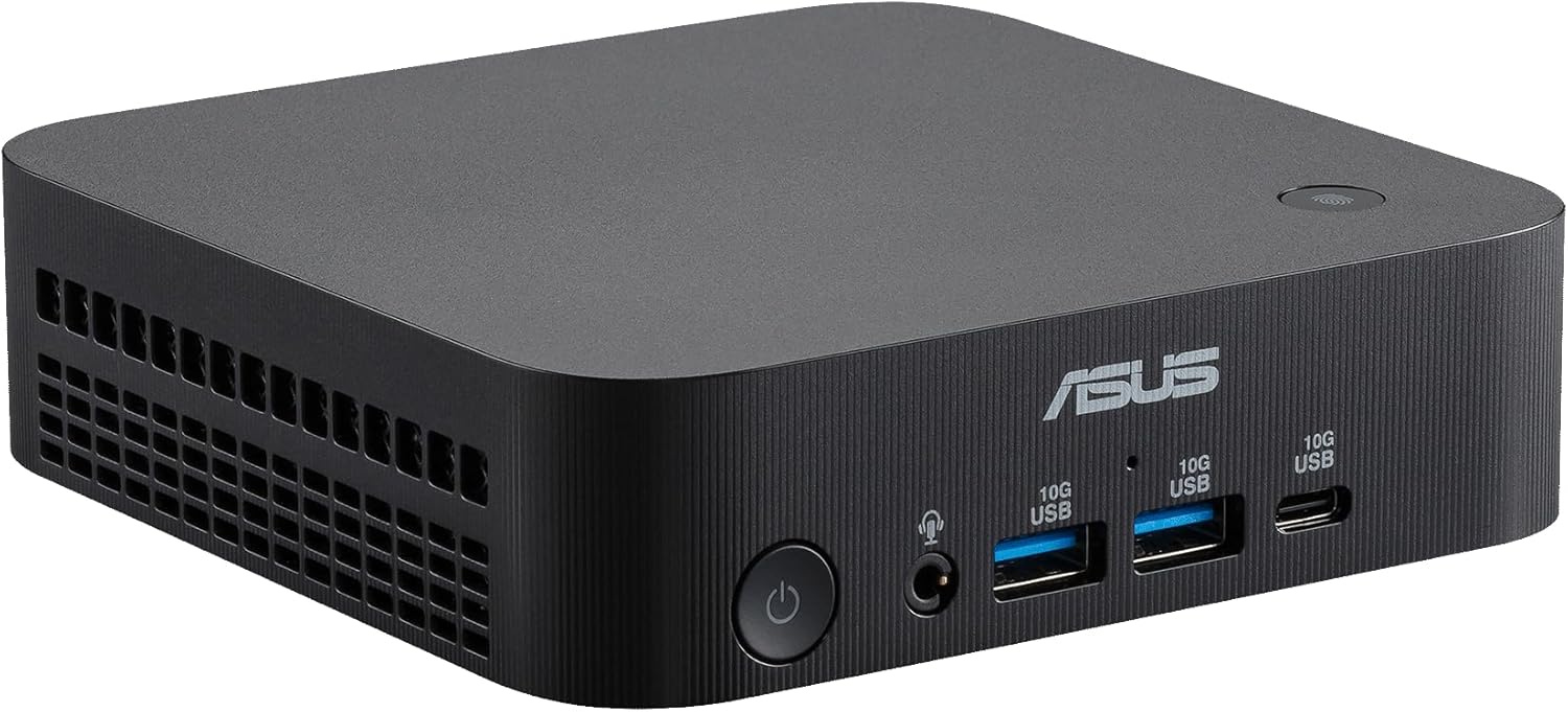 ASUS ExpertCenter PN54-S1 Barebone Mini PC with AMD Ryzen 7 260 Processor, AMD Ryzen AI, DDR5 RAM, Dual Storage Design, WiFi 7 & BT 5.4, Toolless Chassis Access, Dual LAN, VESA Mount (NO RAM/SSD/OS)