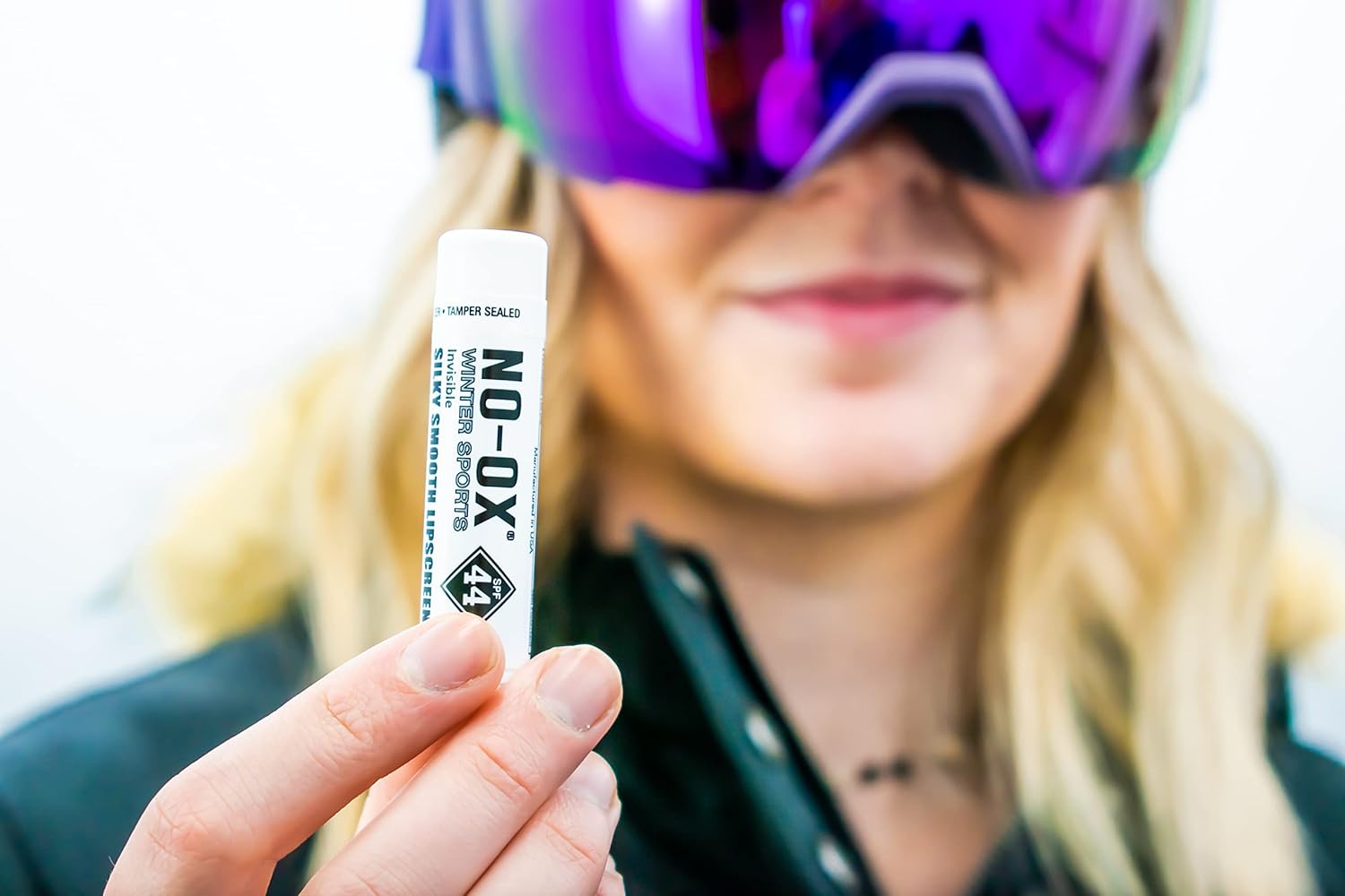 NO-OX Snow Sports SPF 44 Lip Balm - Moisturizing Vitamin E Sunscreen For Lips - All Season Broad Spectrum UV Protection - Waterproof 80 Minutes - NO-OX Protectant - Clear - Vanilla (2 packs) : Beauty & Personal Care